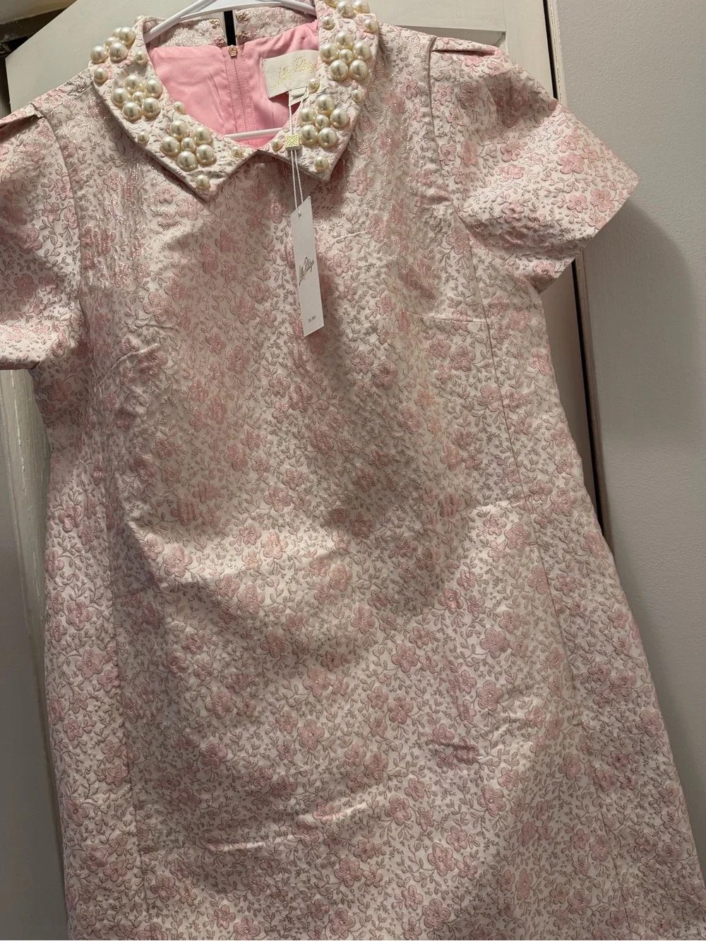 NWT LILLY PULITZER MYLAN SHORT SLEEVE SHIFT DRESS SIZE 6 CONCH SHELL PINK RITSY - Picture 2 of 13